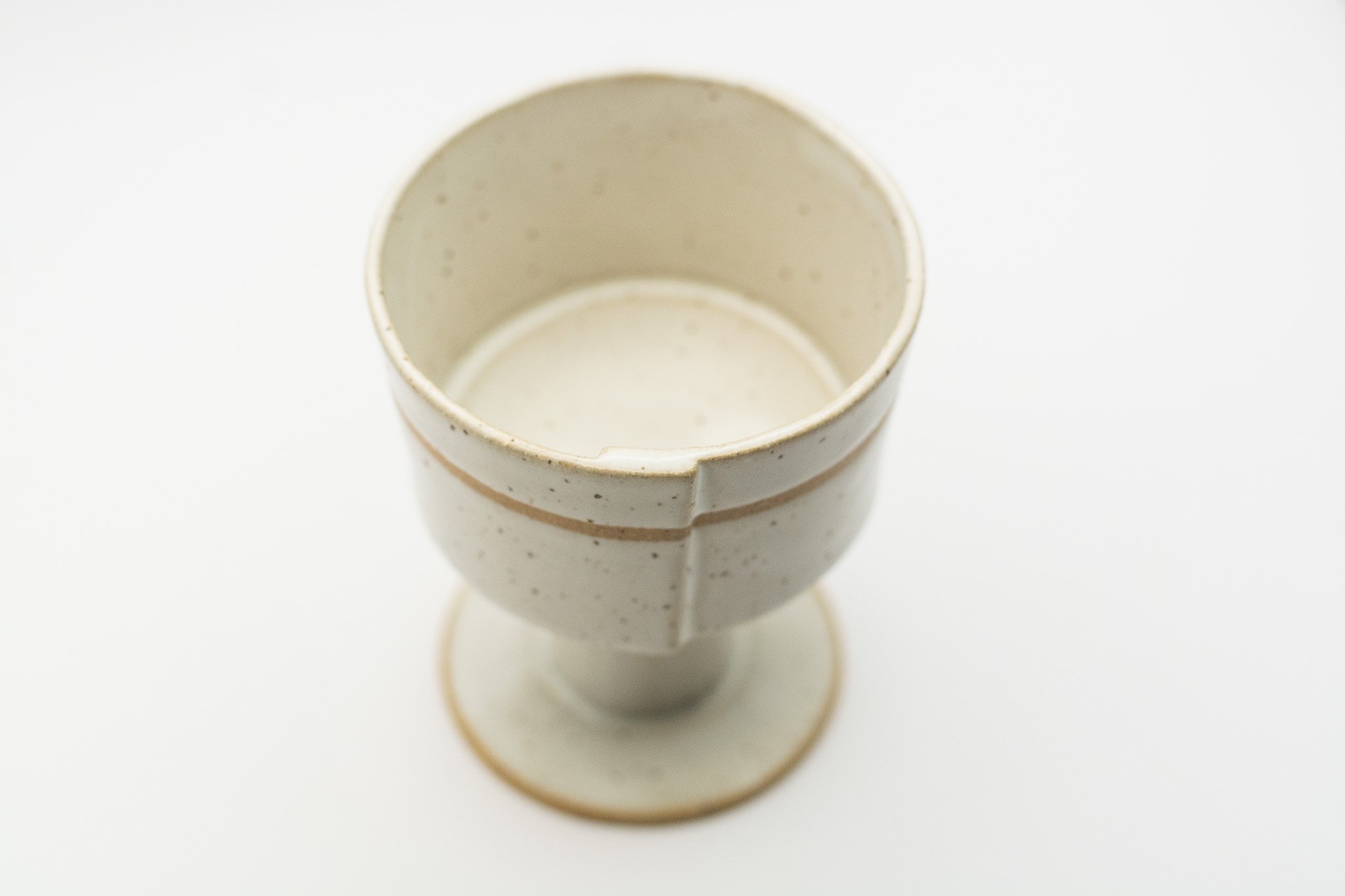 Handmade White Ceramic Goblet