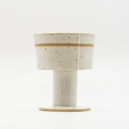 Handmade White Ceramic Goblet
