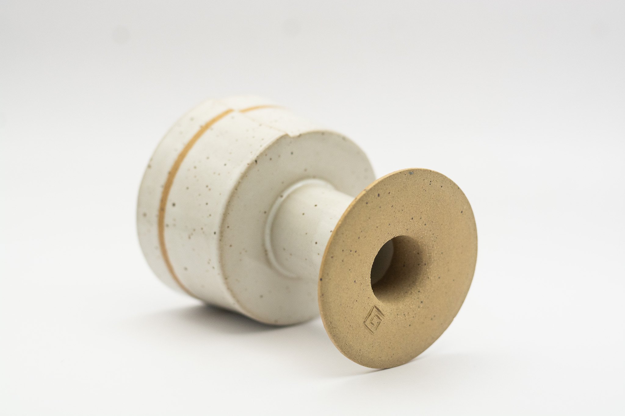 Handmade White Ceramic Goblet