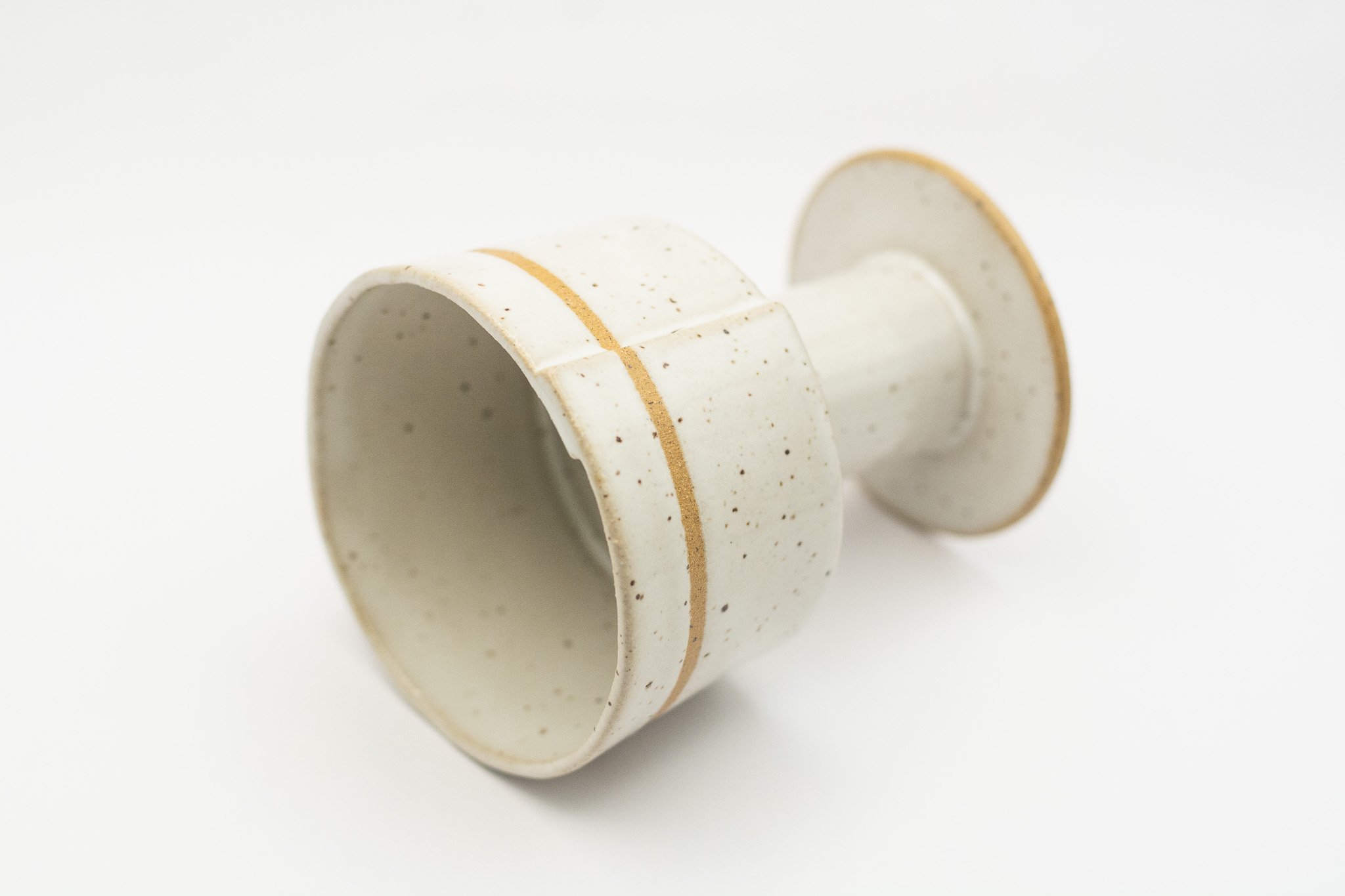 Handmade White Ceramic Goblet