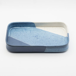Handmade Blue and White Ceramic Tray