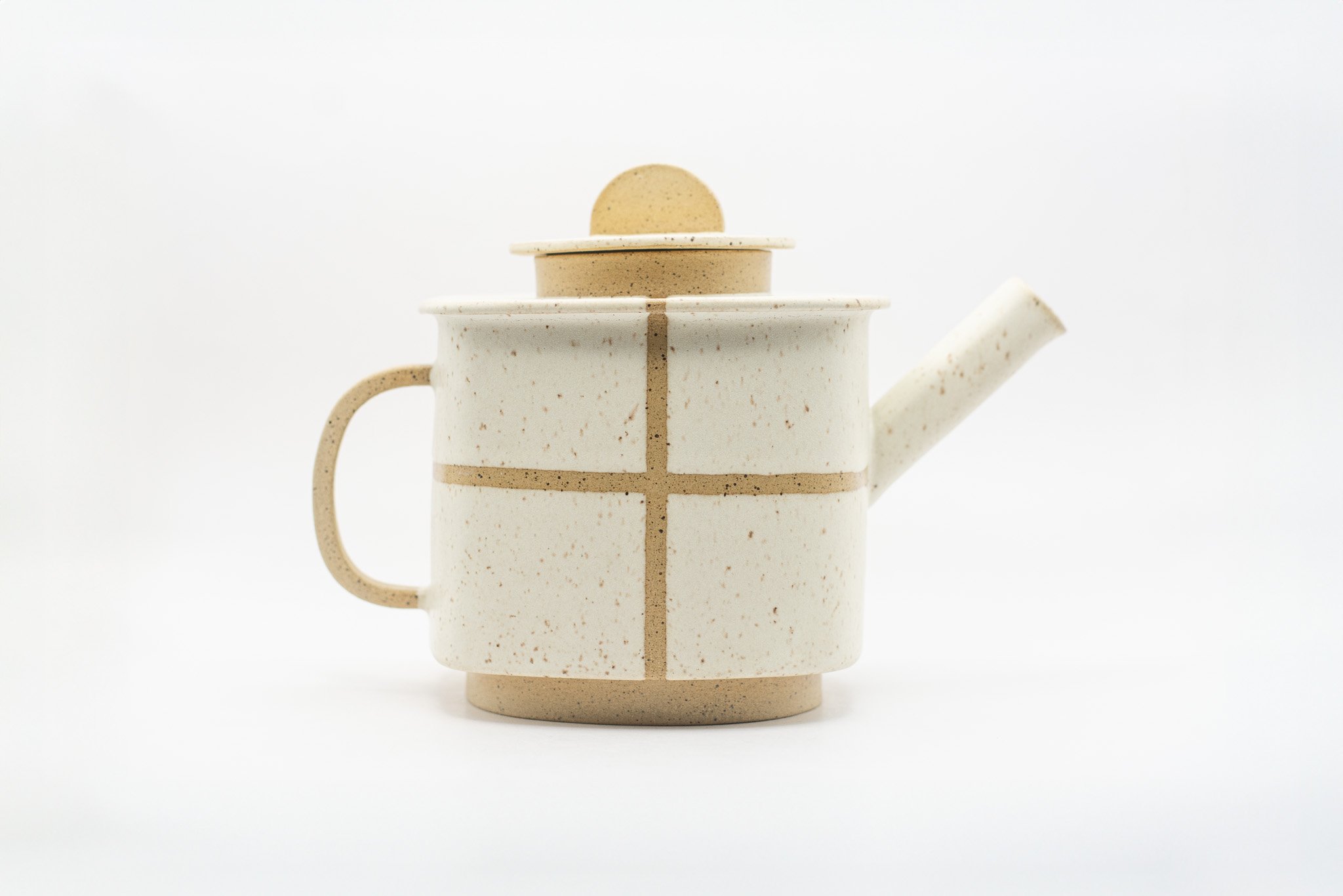 Large White Ceramic Teapot