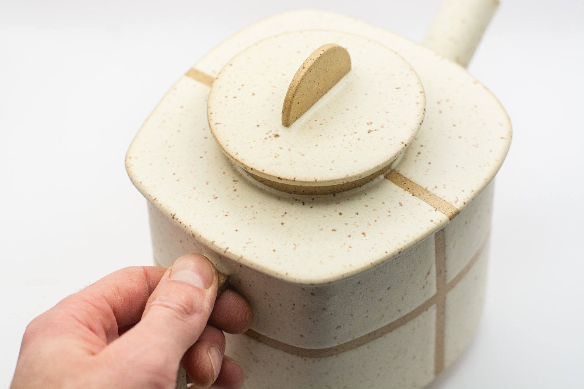 Large White Ceramic Teapot